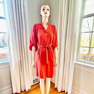 Diane Von Furstenburg Bairly Louche Coral Dress.  Size 2